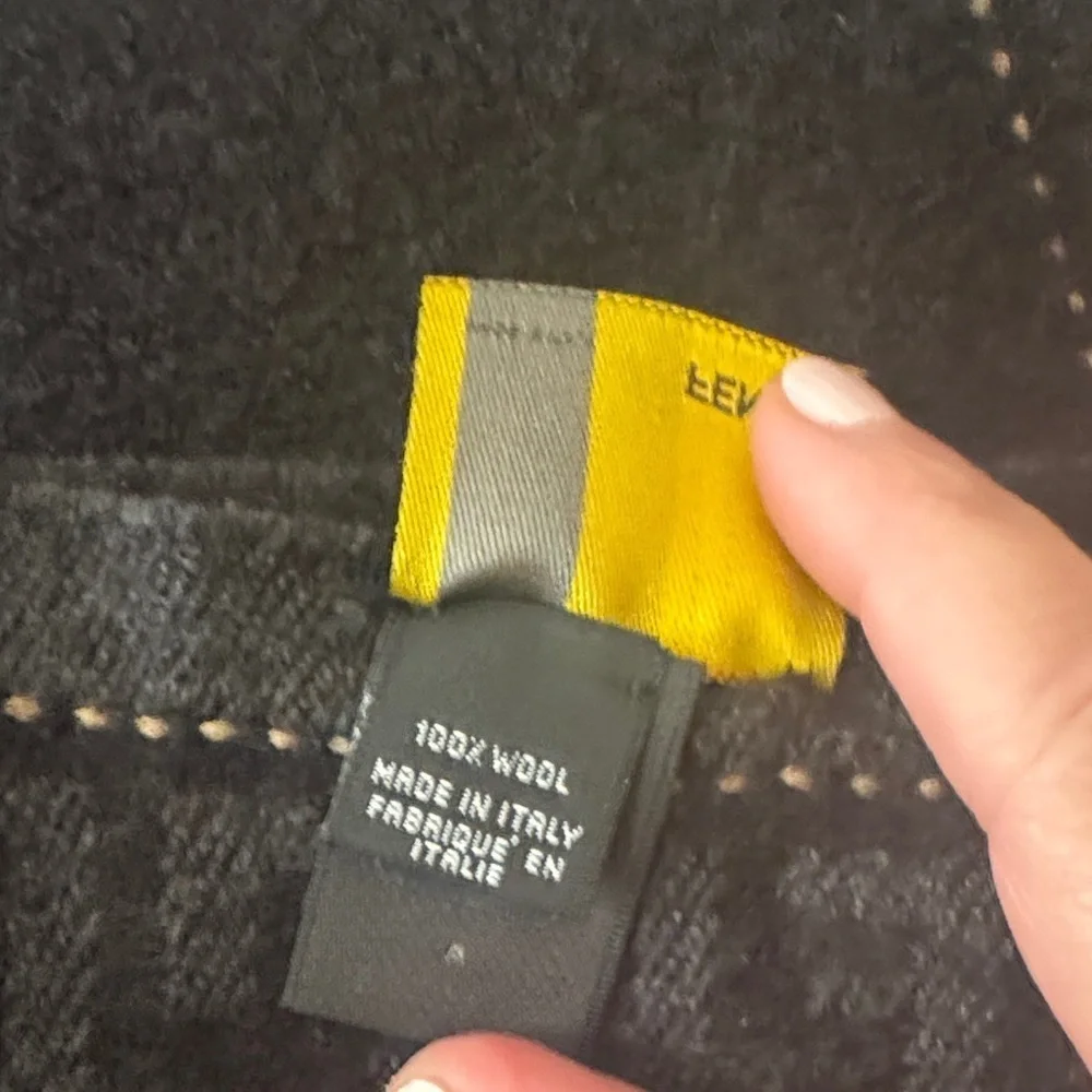 Black Patterned FENDI F Scarf